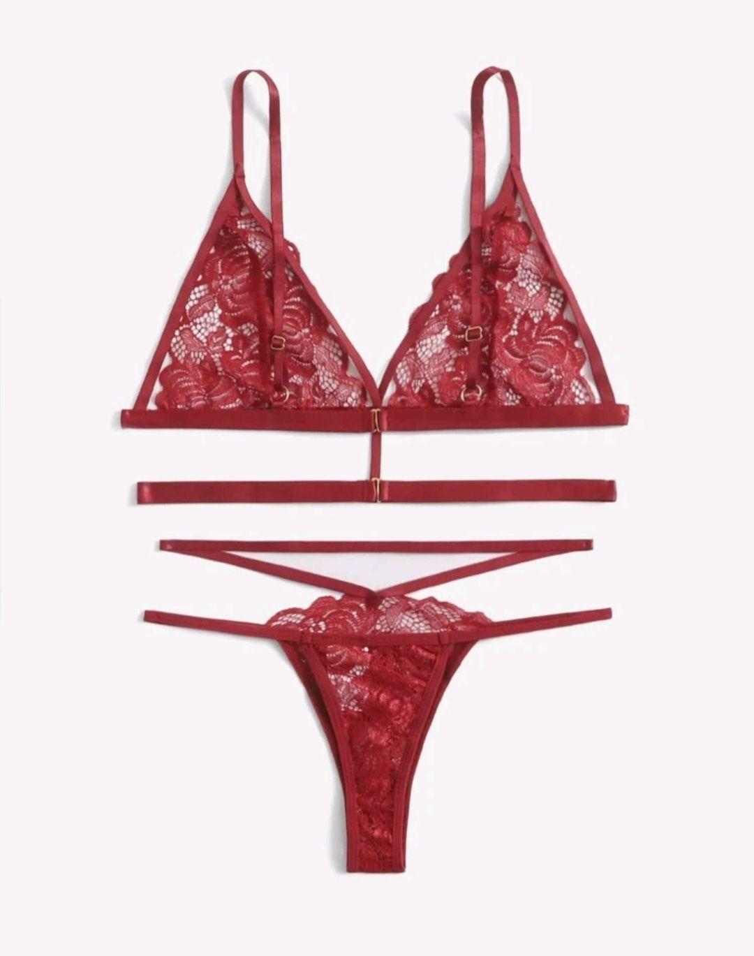 Conjunto de Lencería Seductora Con Encaje Mujer-1