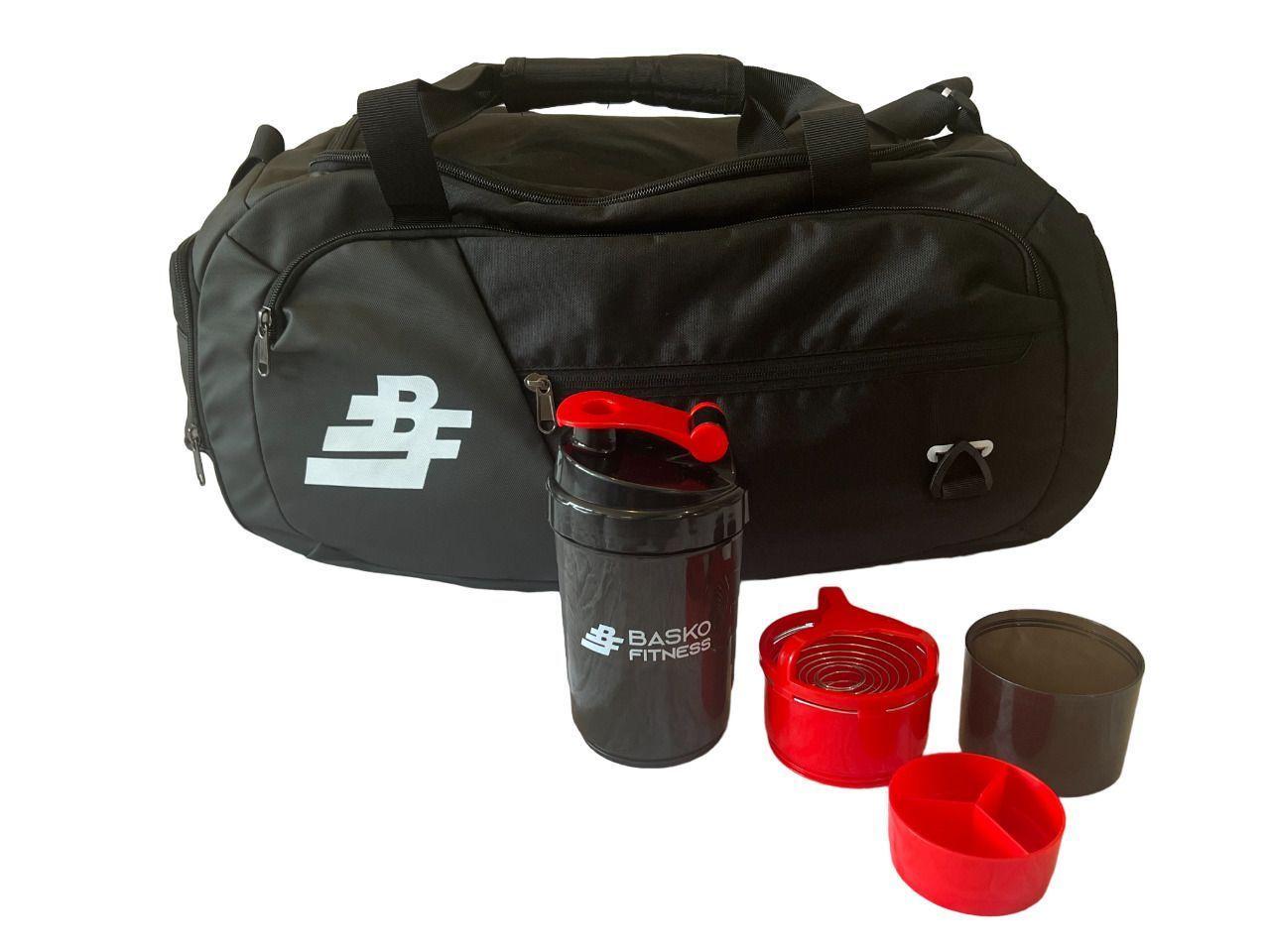 Bolso Deportivo Pack Shaker Mezclador Rojo-0