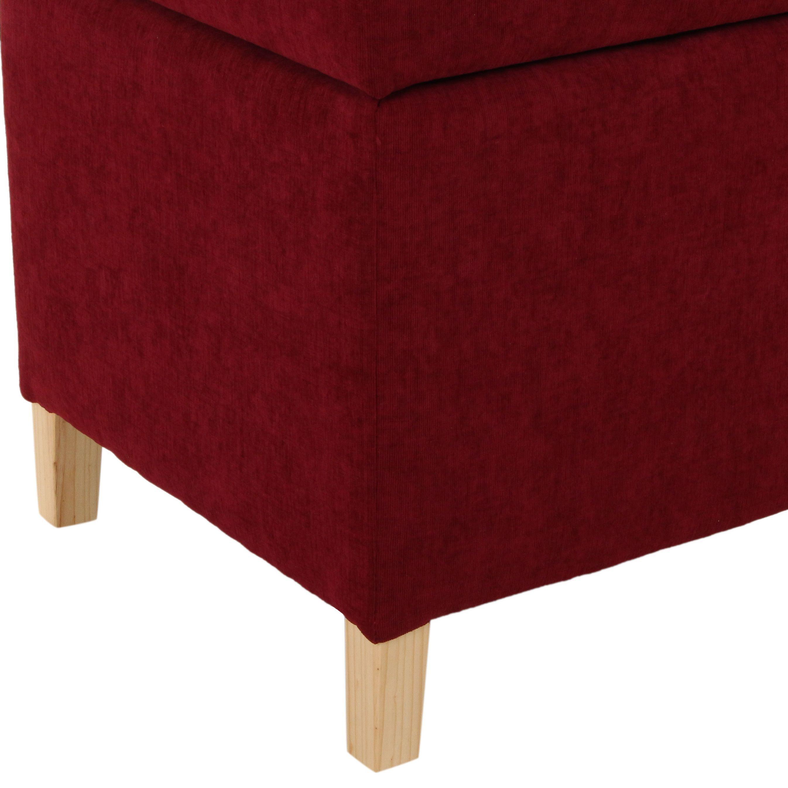 Pouf Baúl Rucato Burdeo Altea 46x46x50 cm Máxima Design-5