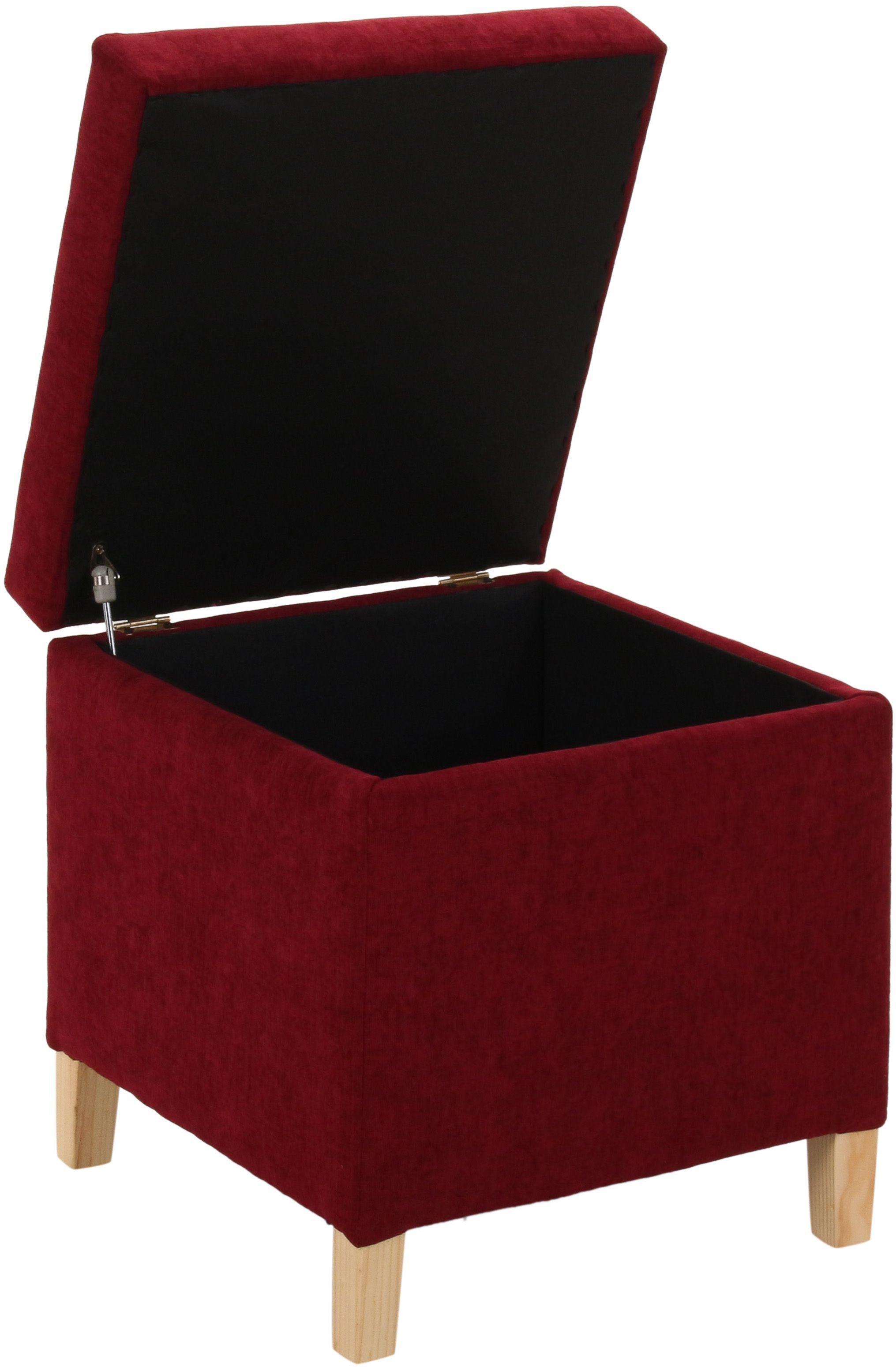 Pouf Baúl Rucato Burdeo Altea 46x46x50 cm Máxima Design-3