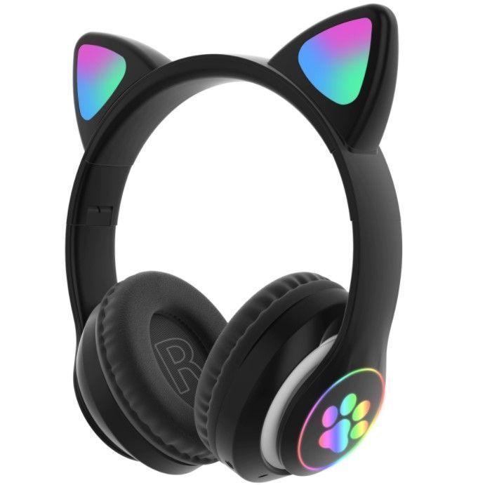 Audífonos Inalámbricos Bluetooth Rgb Orejas Gato Niña V-23m-4