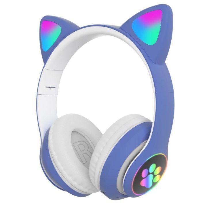 Audífonos Inalámbricos Bluetooth Rgb Orejas Gato Niña V-23m-5