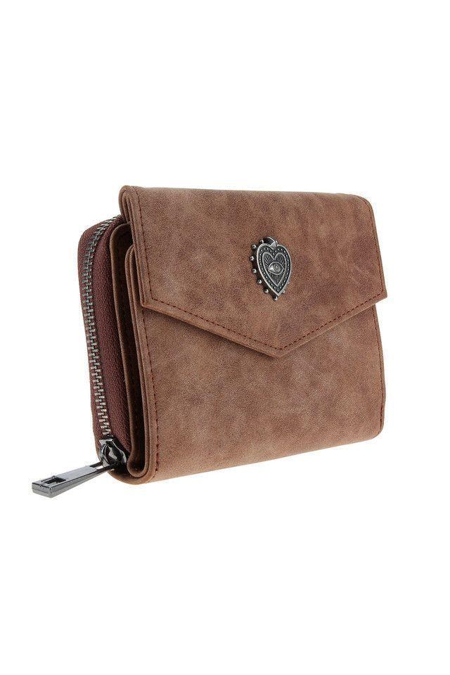 Billetera Mediana Café Trigal Solid Heart Humana-1