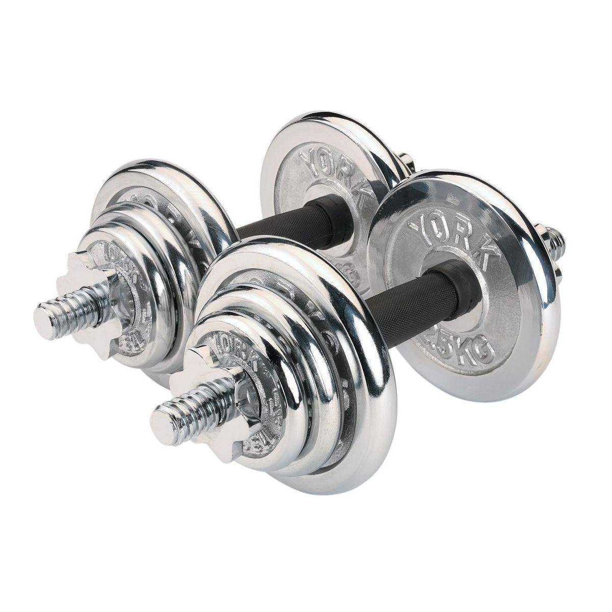 Mancuernas Cromadas York Maletín Set 20 KG-3