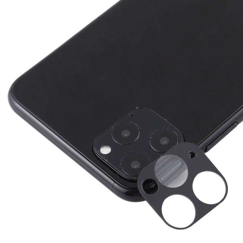 Lámina Vidrio Templado Negro Para Cámara IPhone 11 Pro-2