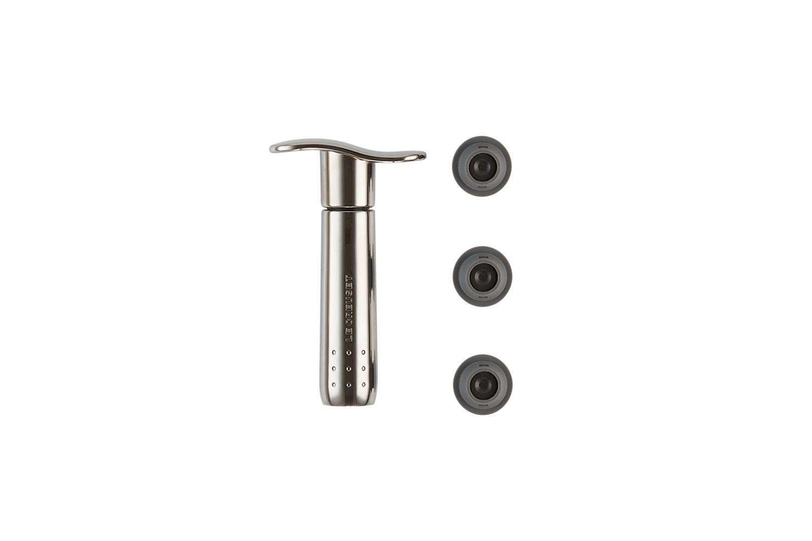 Bomba Vacío Metal Black Nickel + 3 Tapones Negro-2