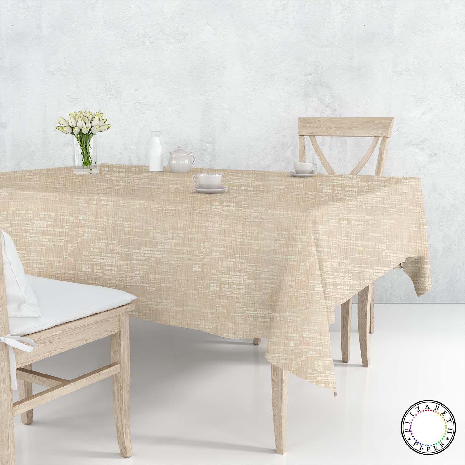 Mantel para Mesa de Tela 140x180 cm Textura Crema-2