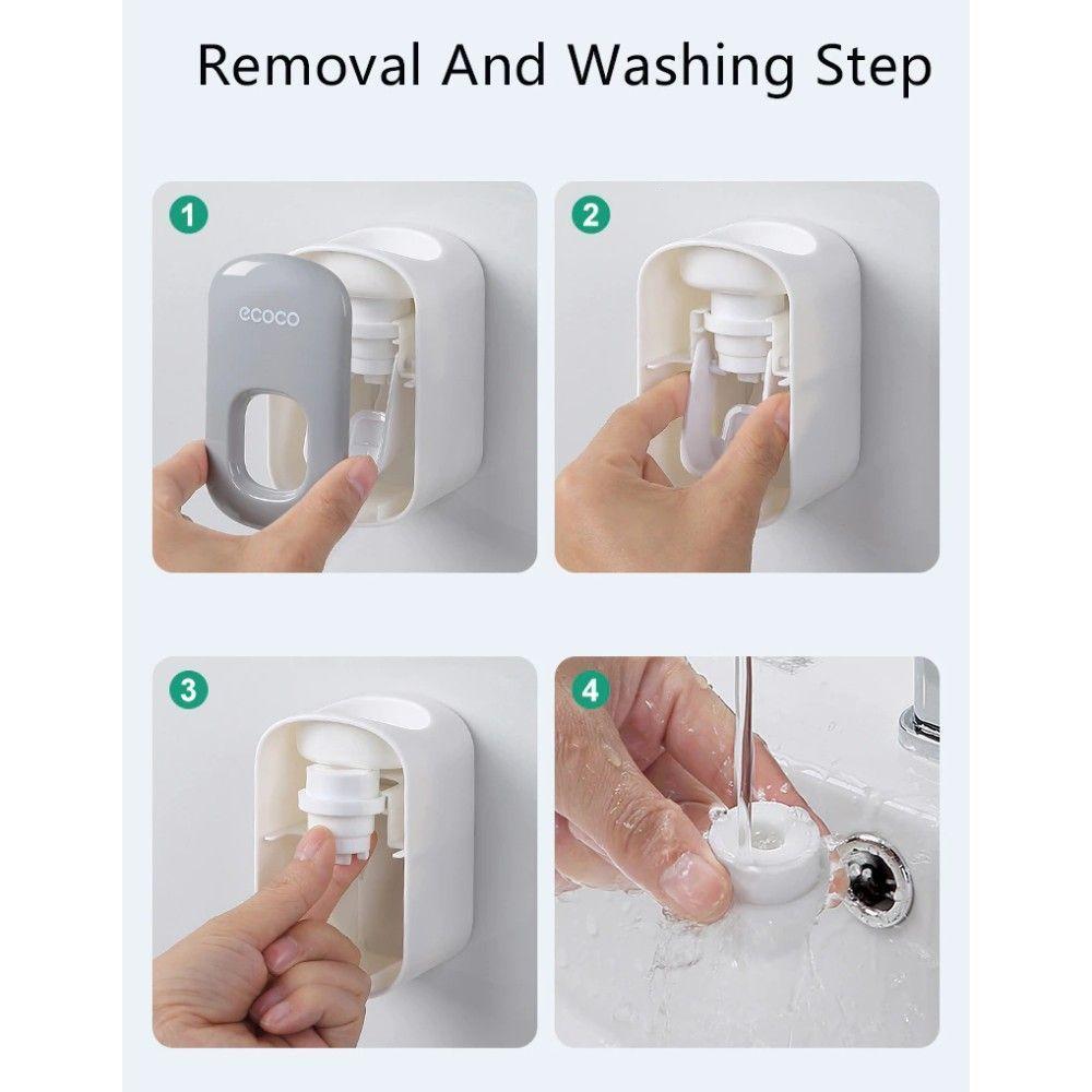 2x Dispensador Pasta Crema Dental Cepillos -3