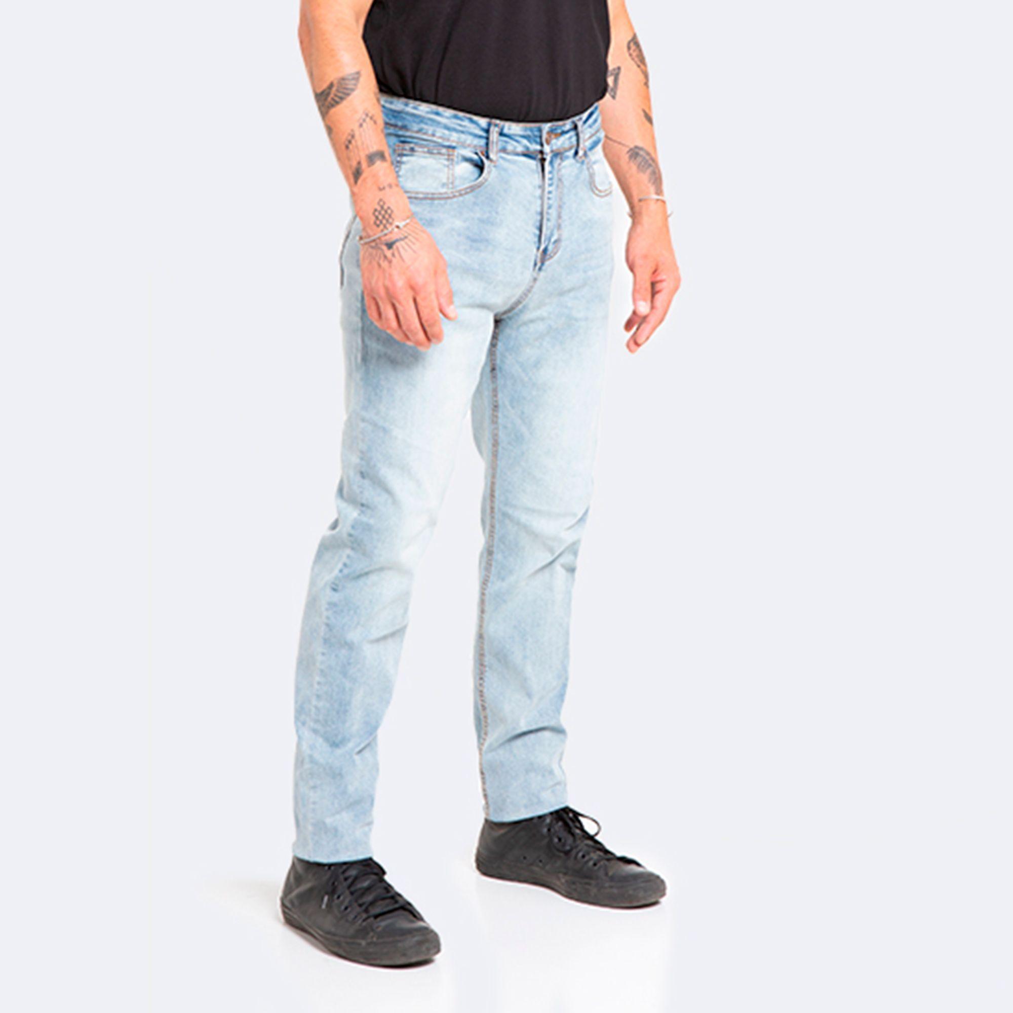 Jeans Hombre Slim Azul Hielo Focalizado-0