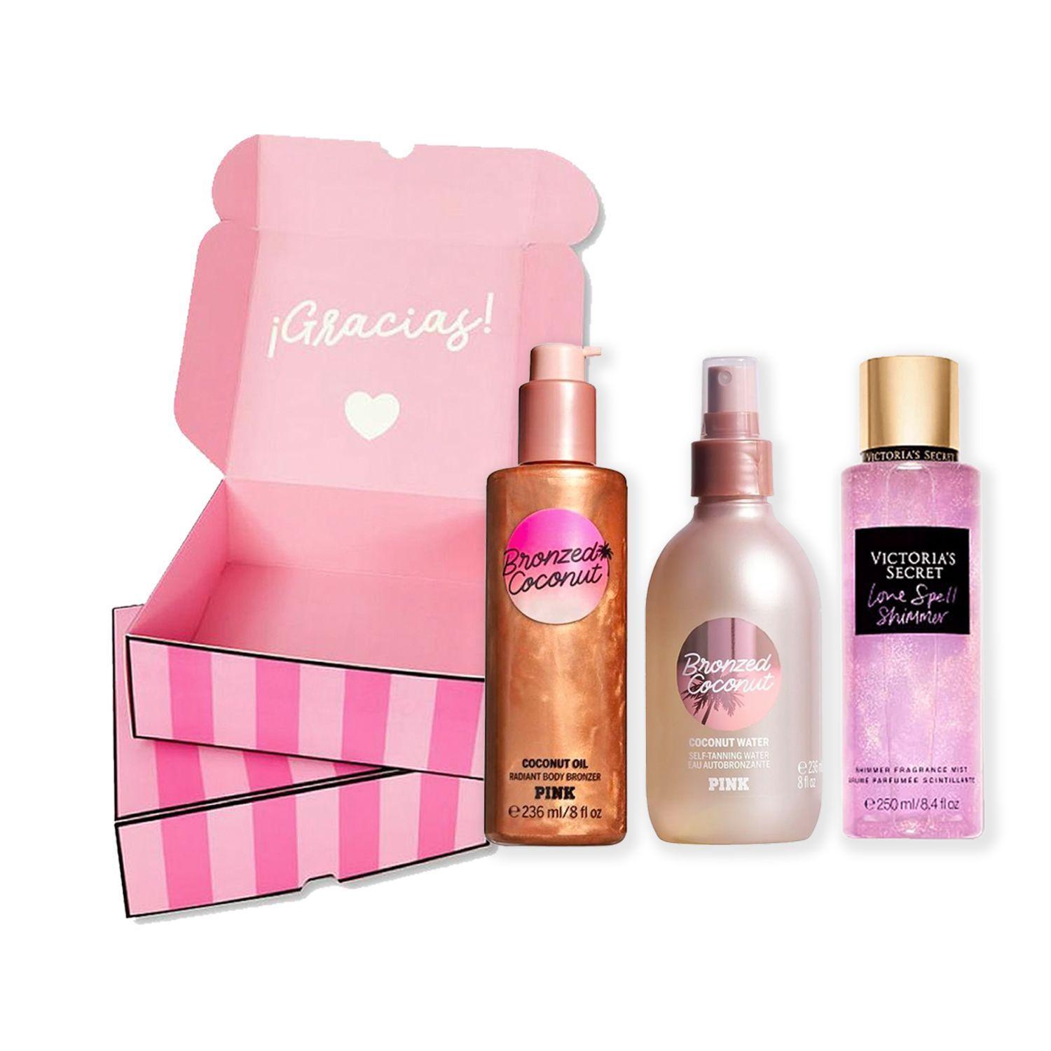 Beauty Box “Bronceador + Autobronceador + Splash” Victoria's Secret/ Pink-0