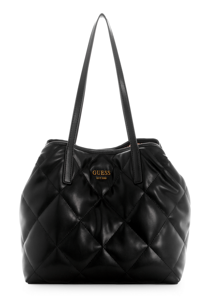 Cartera Vikky Tote Bla Negro Guess-1