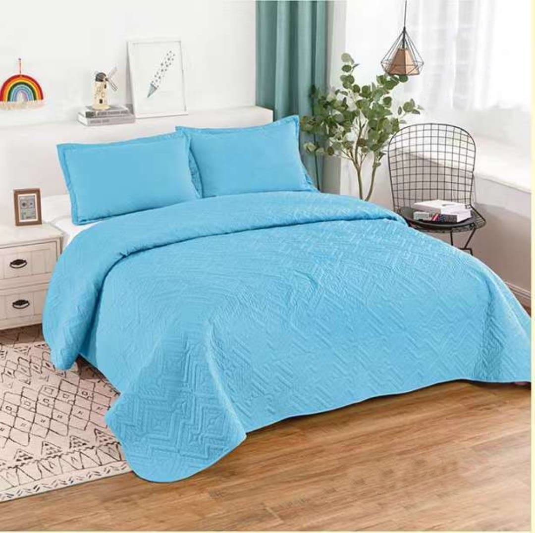 Cubrecama Quilt Verano 2Plazas Celeste-0