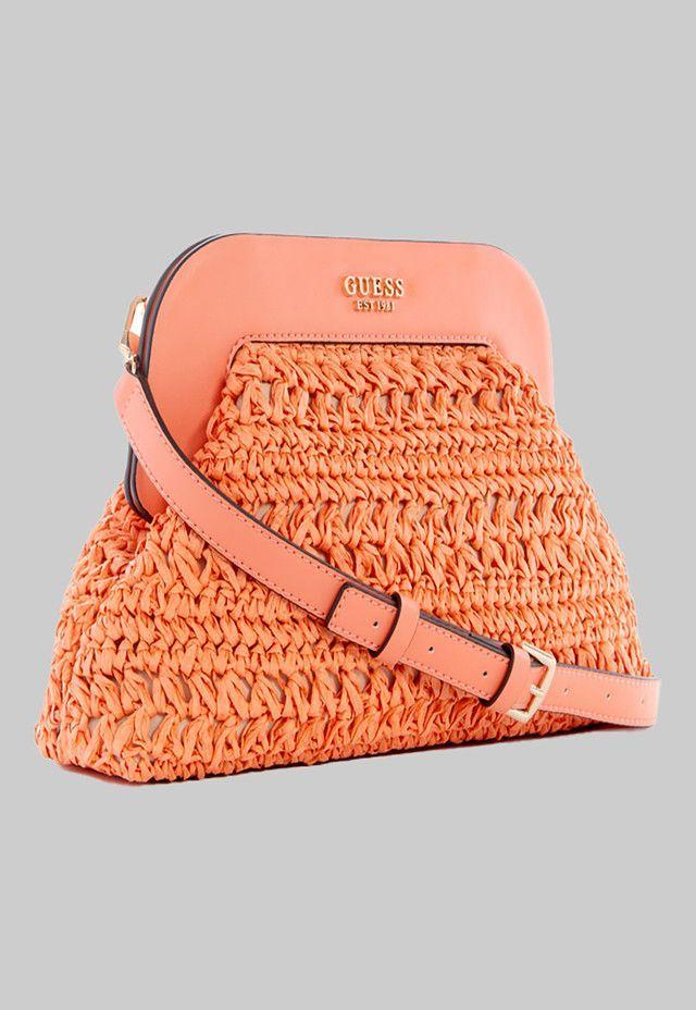 Cartera Guess Liguria Frame Clutch Cor Coral-1