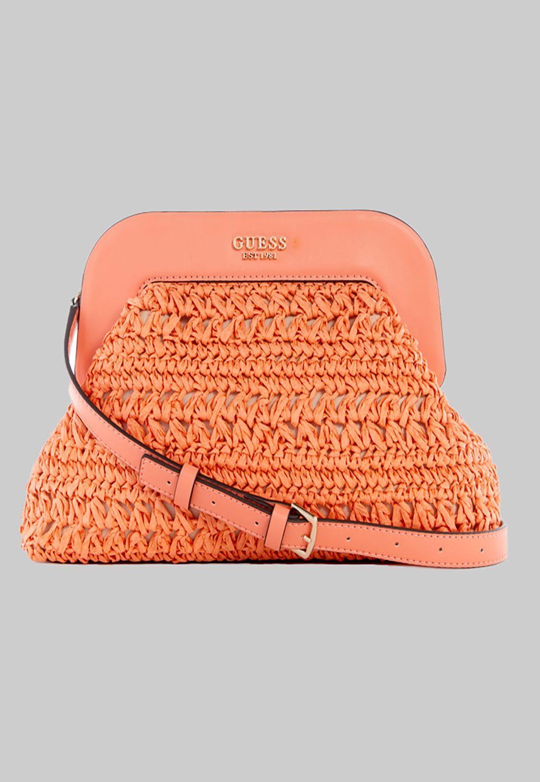 Cartera Guess Liguria Frame Clutch Cor Coral-0