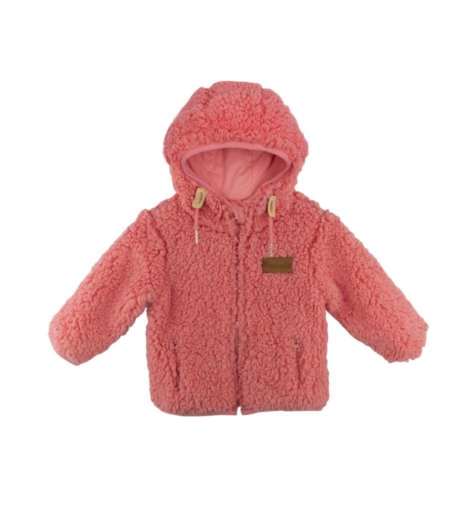 Chaqueta Extra Suave Rosada para Bebé Pumucki-0