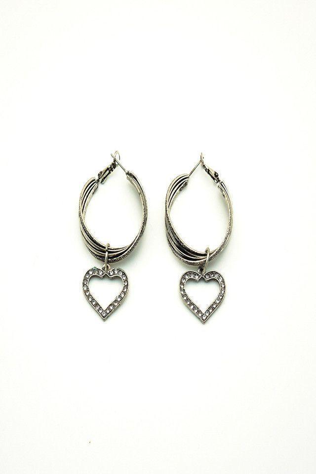 Aros Corazones Plateado i-D-0