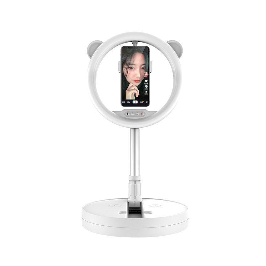 Aro Led Premium Orejas de Oso 28CM Blanco-0