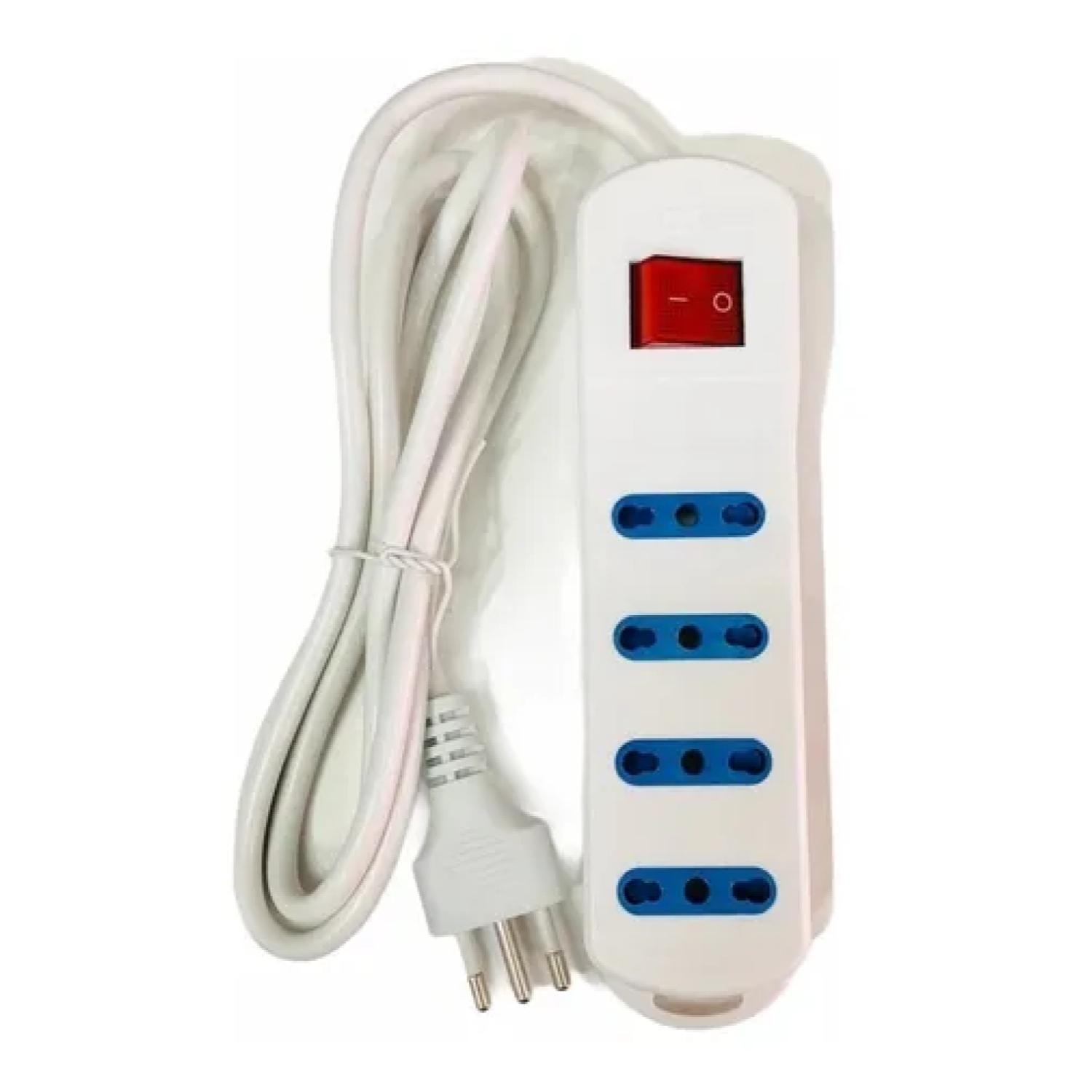 Alargador Electrico 3 MT, 5 Entradas Con Switch-0