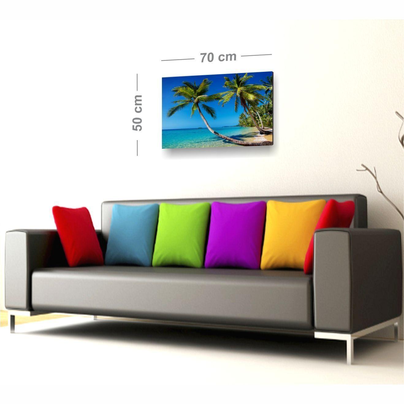 Cuadro decorativo Paisaje "Playa Dospalmeras"-1