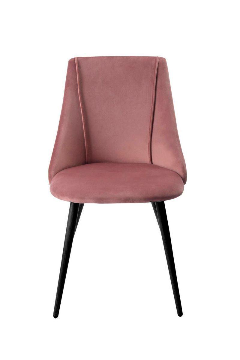 Pack 2 - Silla Comedor Sitial Terciopelo - Rosado-4