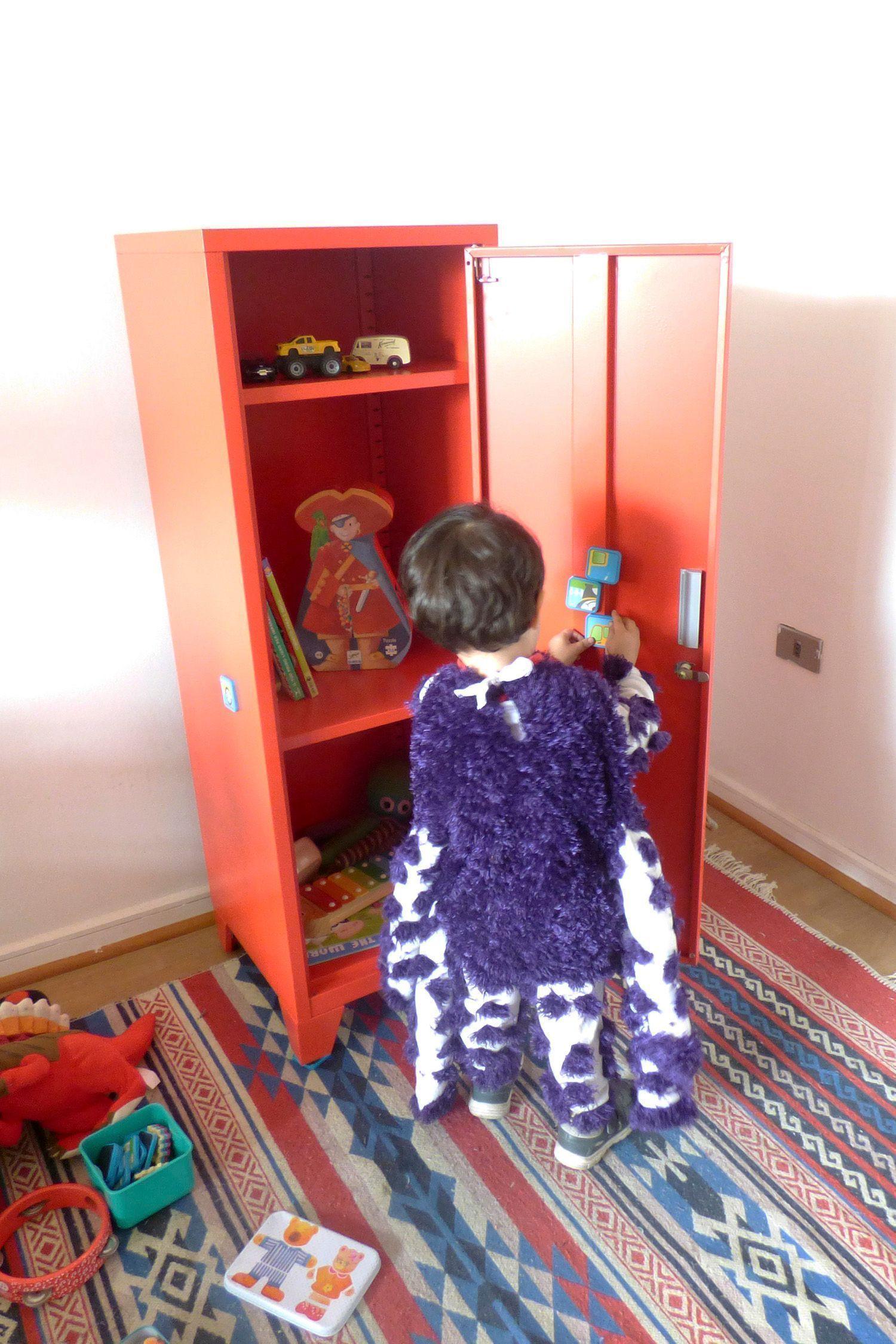 MiniL Estante rojo con repisas tipo locker Mobitat-3