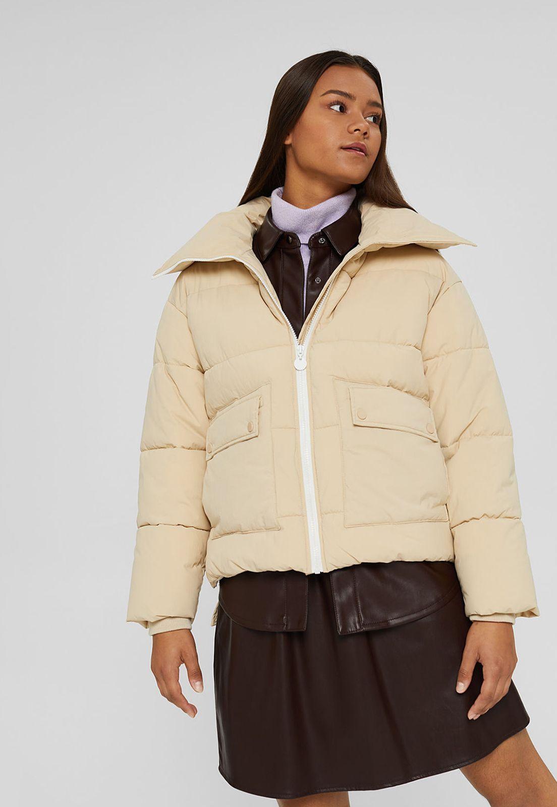 Chaqueta Acolchada De Corte Cuadrado Esprit-0