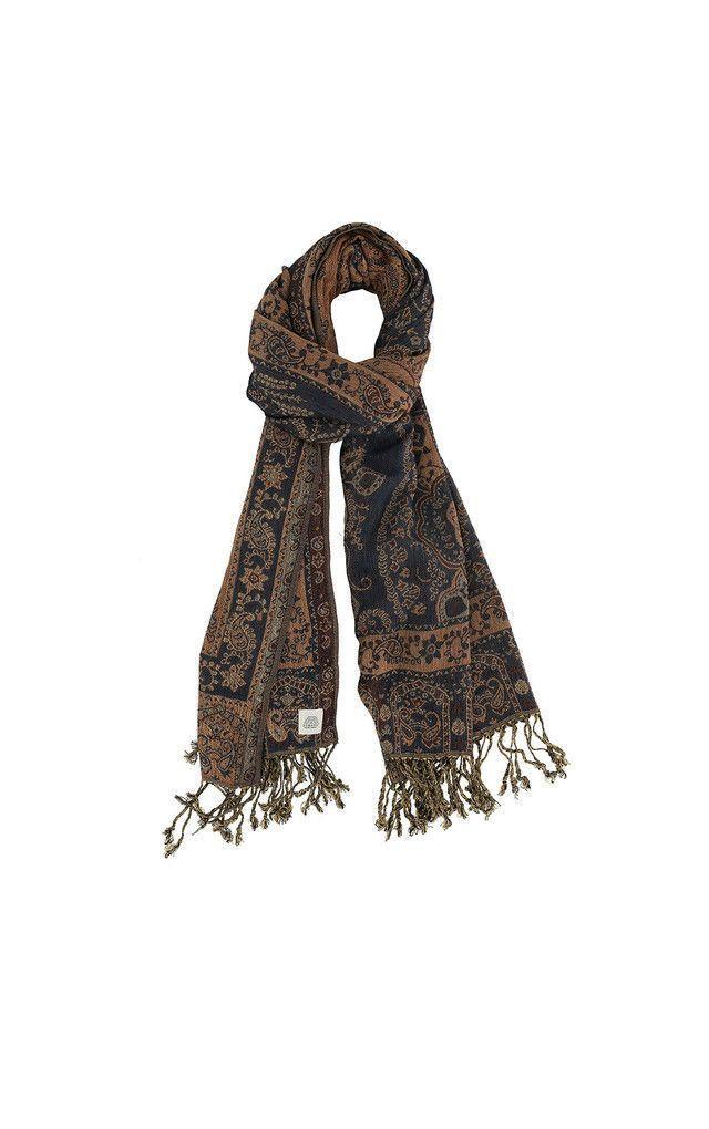 Pañuelo Jacquard Paisley Azul Humana-1