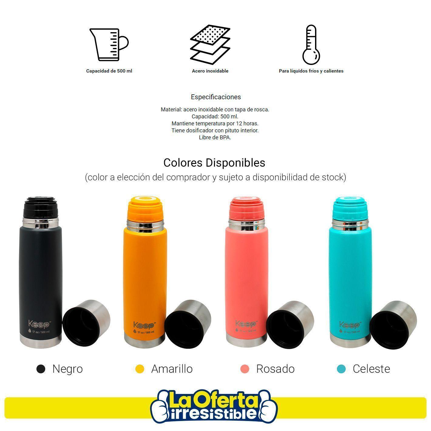 Termo Keep 500ml Rosa-2