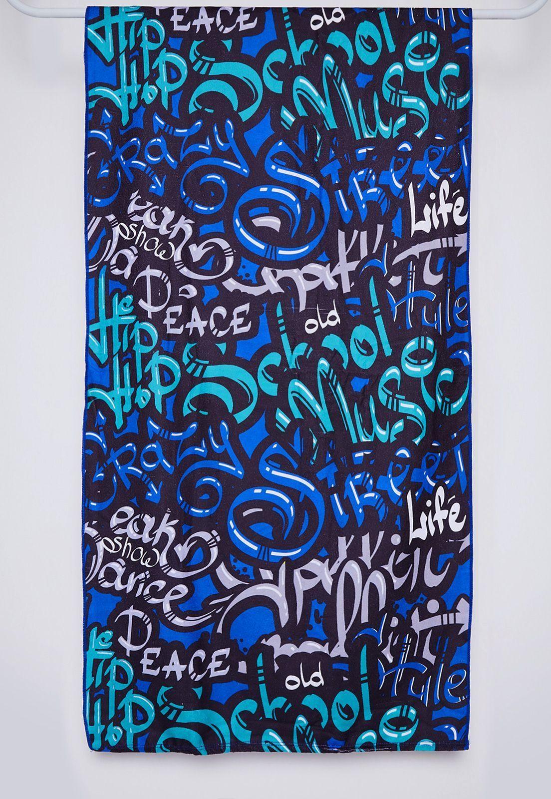 Toalla Playa Graffiti Azul Family Shop-0
