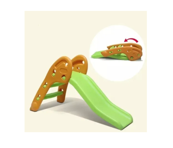 Resbalín Plastico Tobogán Plegable Niños Juego Infantil Verde-1
