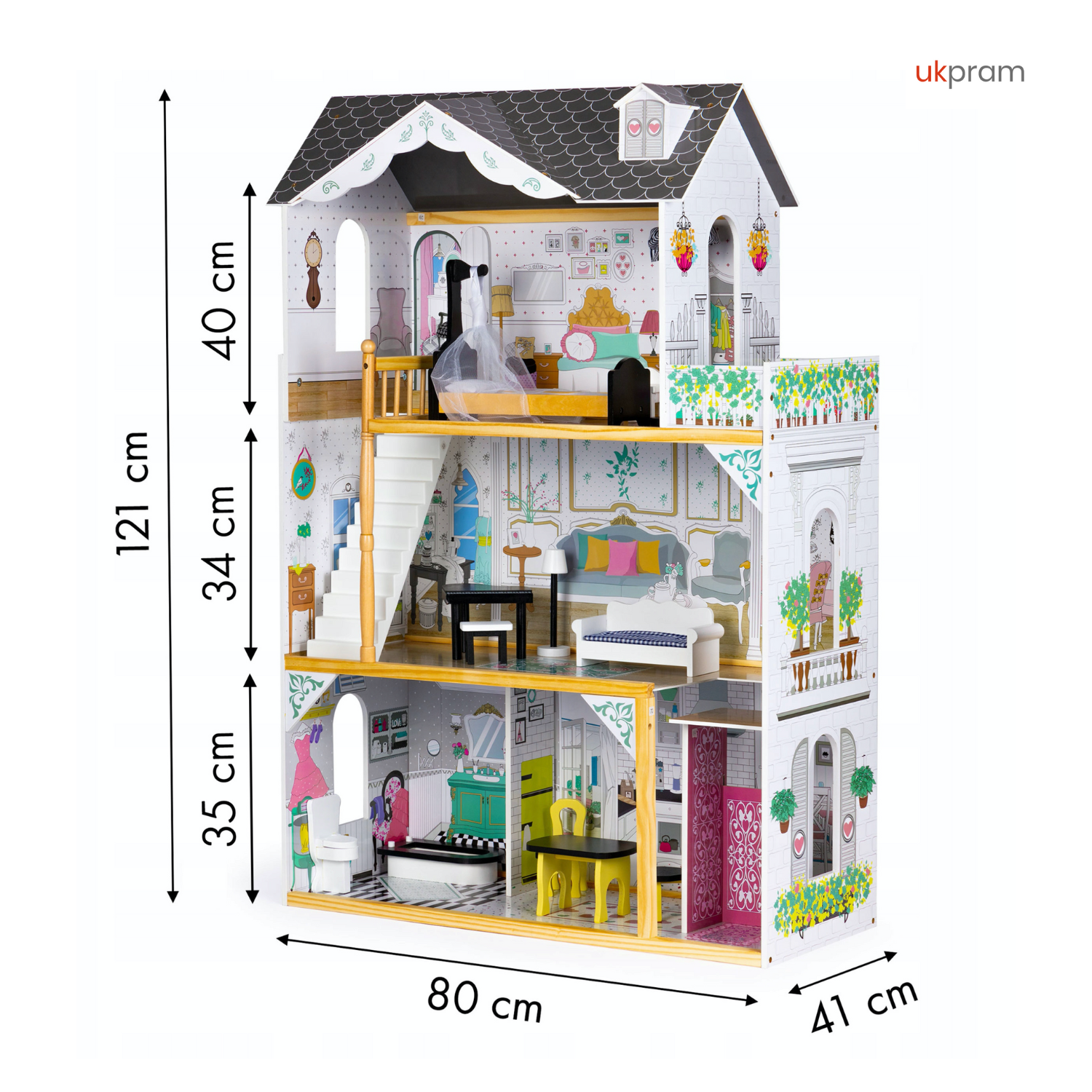 CASITA DE MUÑECAS DE MADERA  VICTORIANA | UKPRAM-2