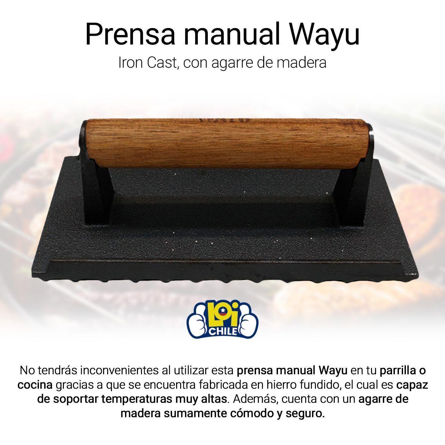 Prensa para Hamburguesas y Carne Wayu Iron Cast-1