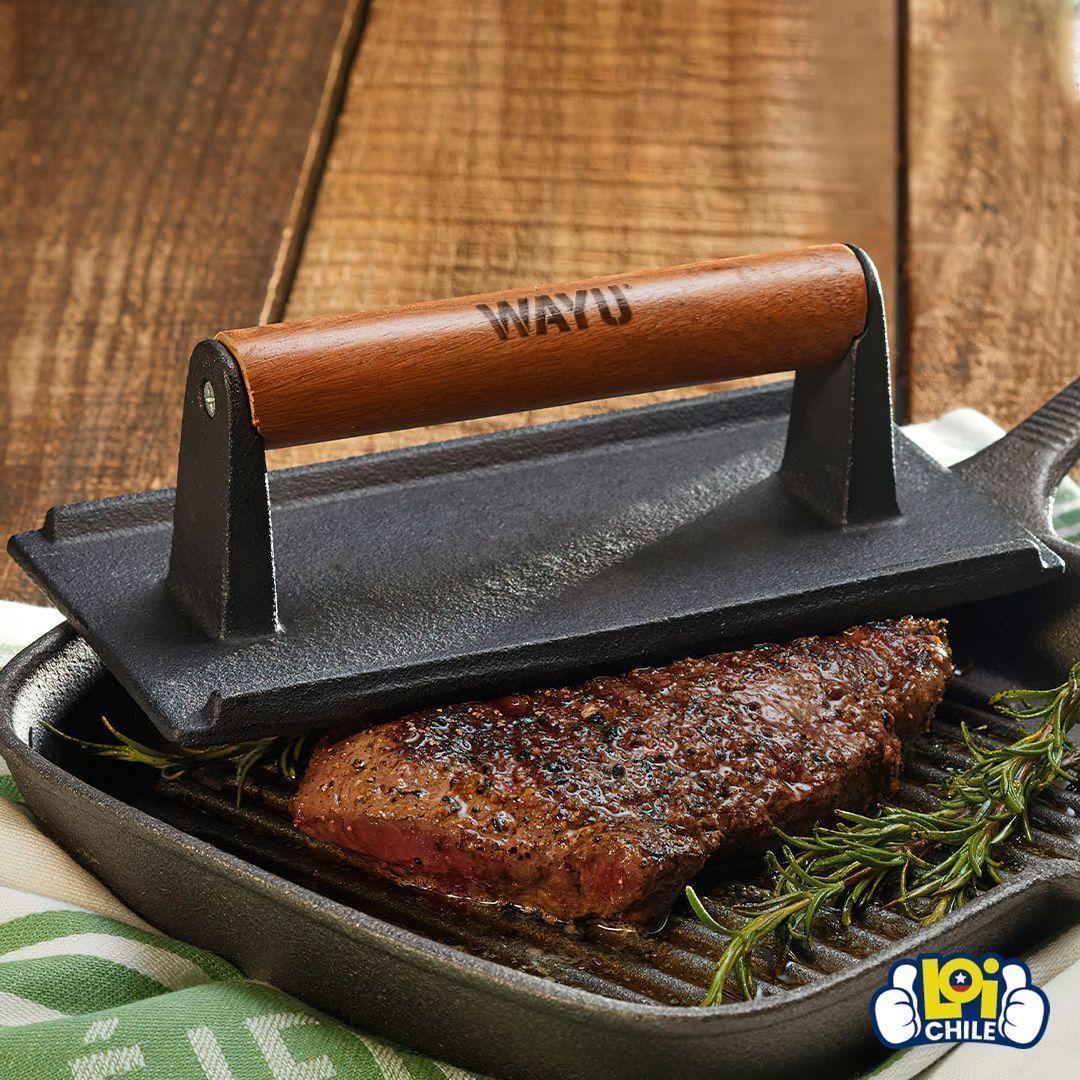 Prensa para Hamburguesas y Carne Wayu Iron Cast-5