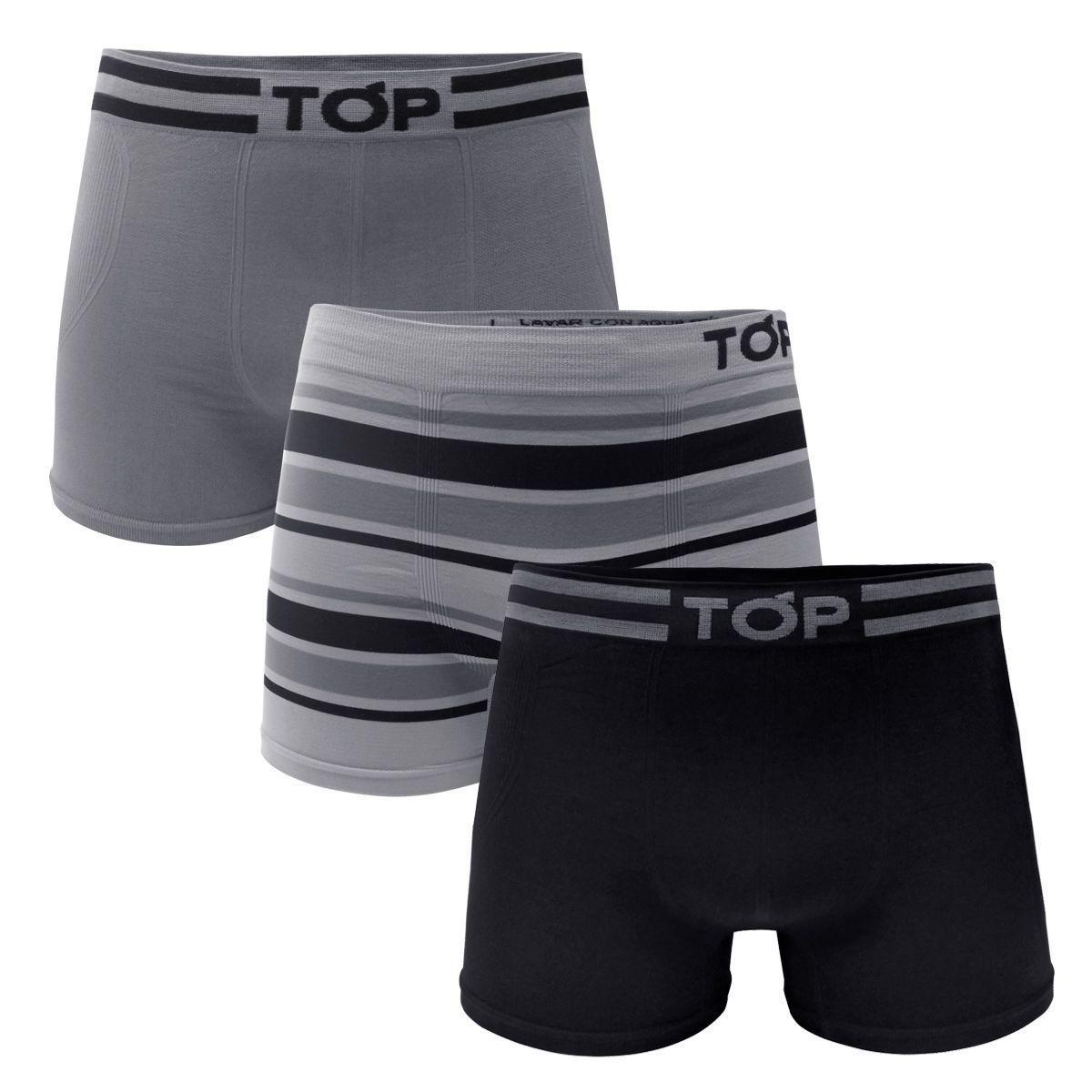 Boxers Medio Microfibra Sin Costuras Pack 3 C2-0