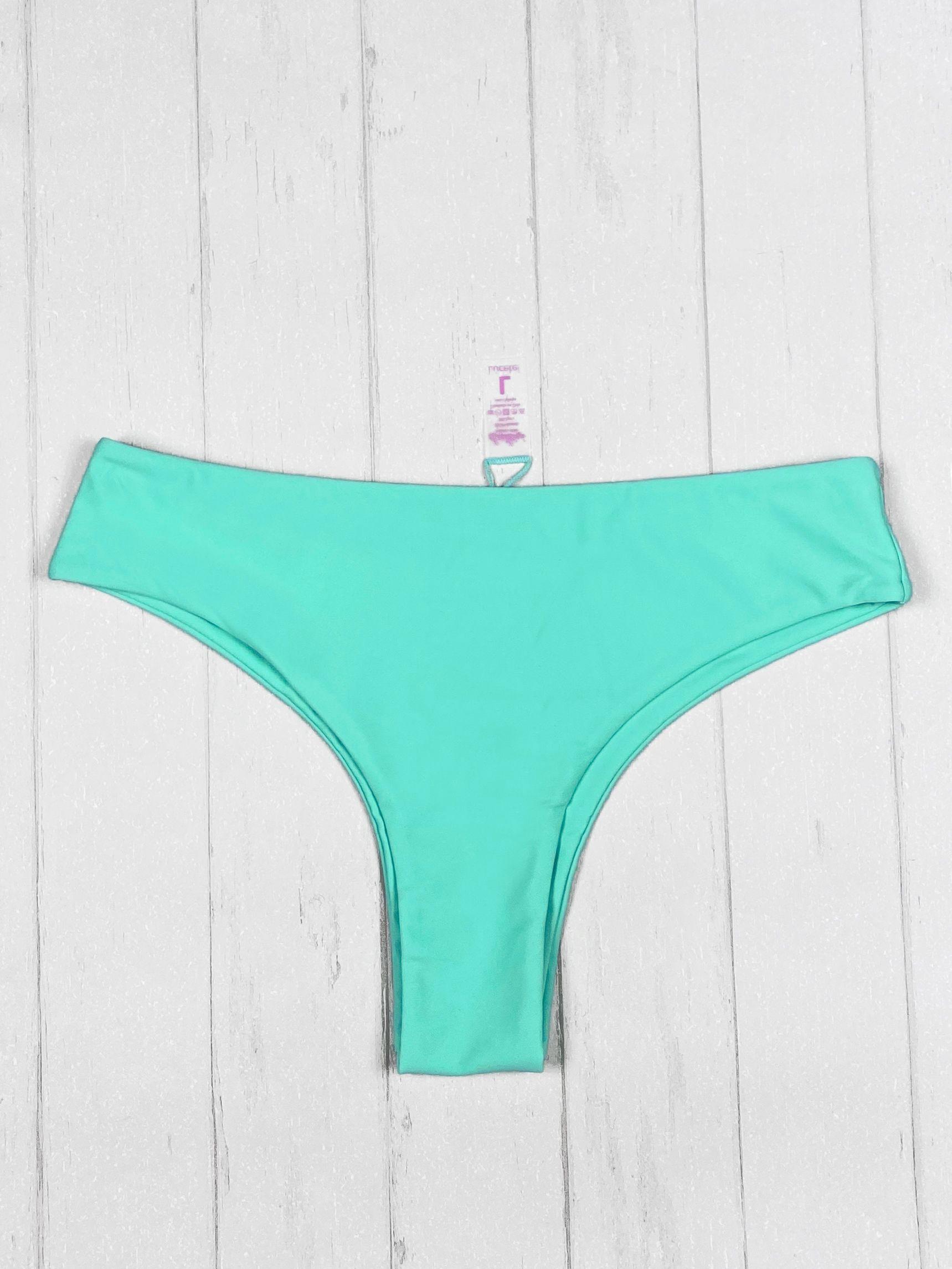 Daikiri Bottom de Bikini Pretina Ancha Verde-2