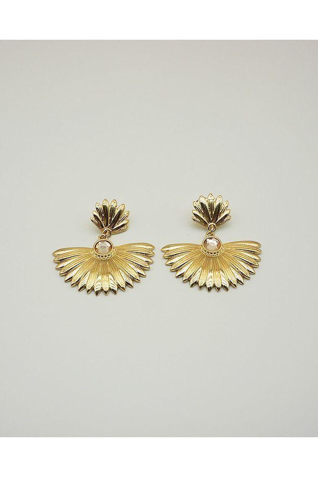 Aros Largos Dorados Girasol ID-0