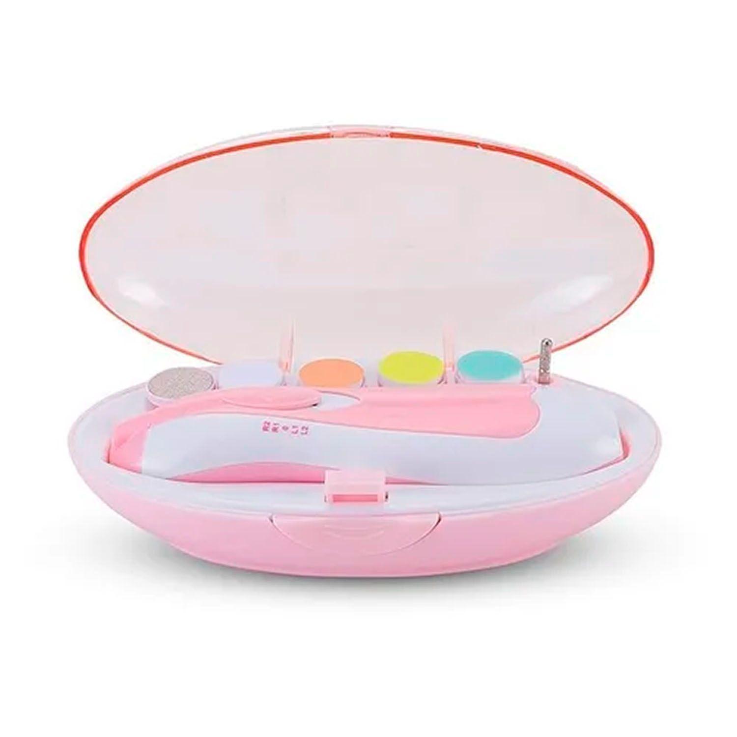 Cortador De Uñas Pulido Eléctrico A Pilas Para Bebés Rosado-0