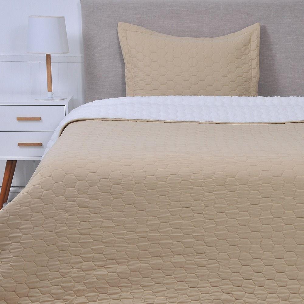 Quilt sherpa 1.5 plazas beige-0