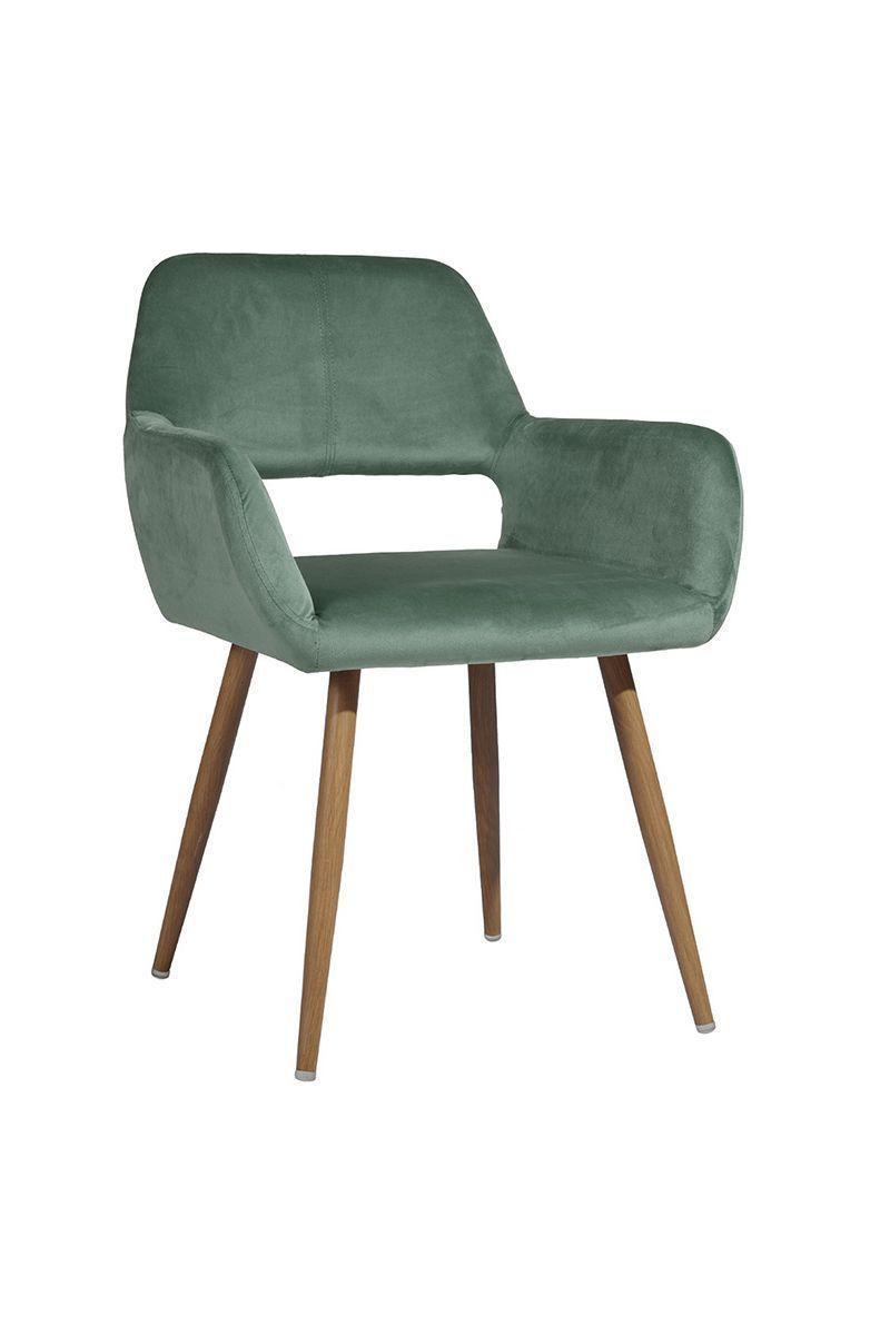Silla Comedor Sitial Cromwell Terciopelo - Verde-0