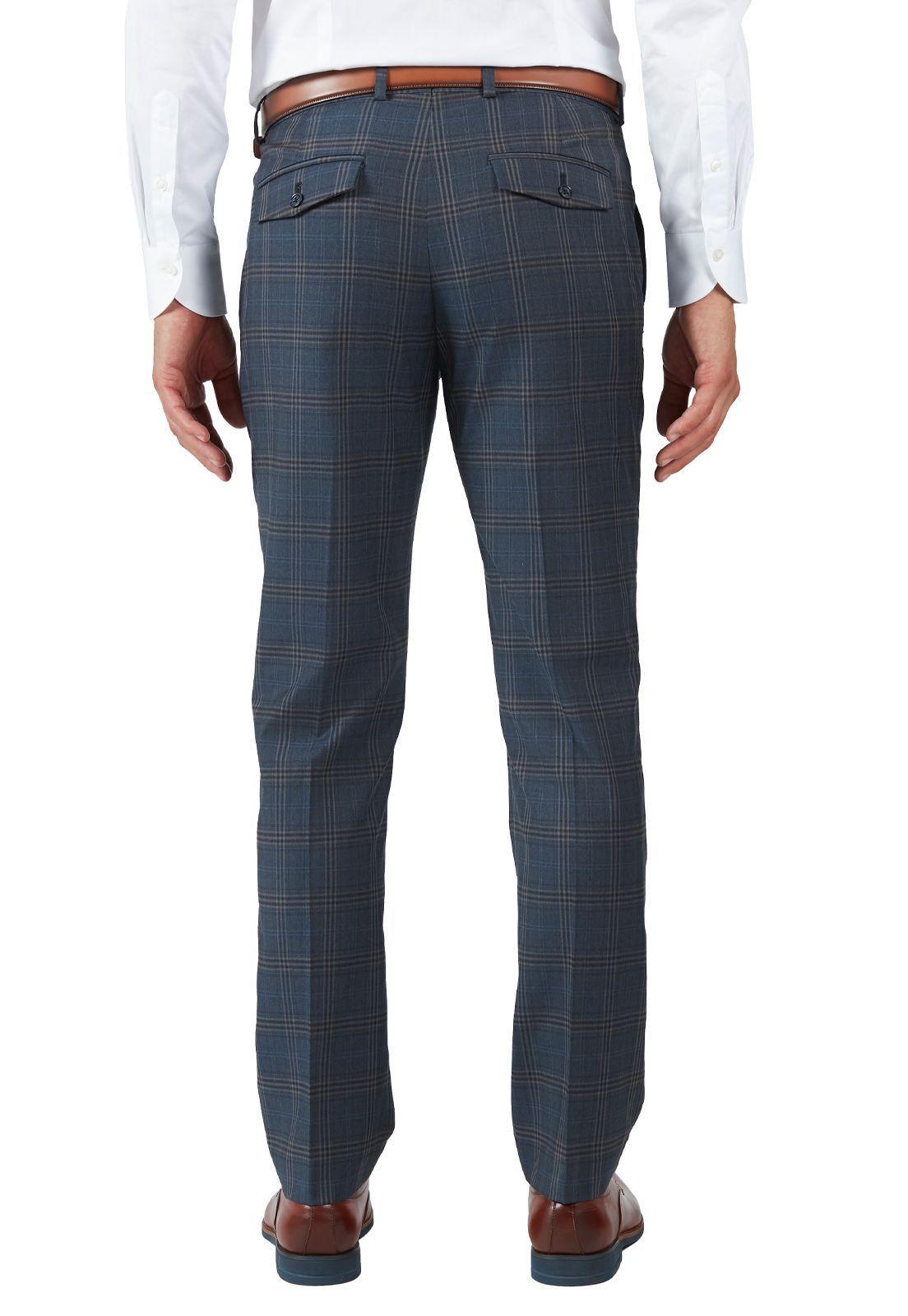 Pantalón formal a cuadros navy-1