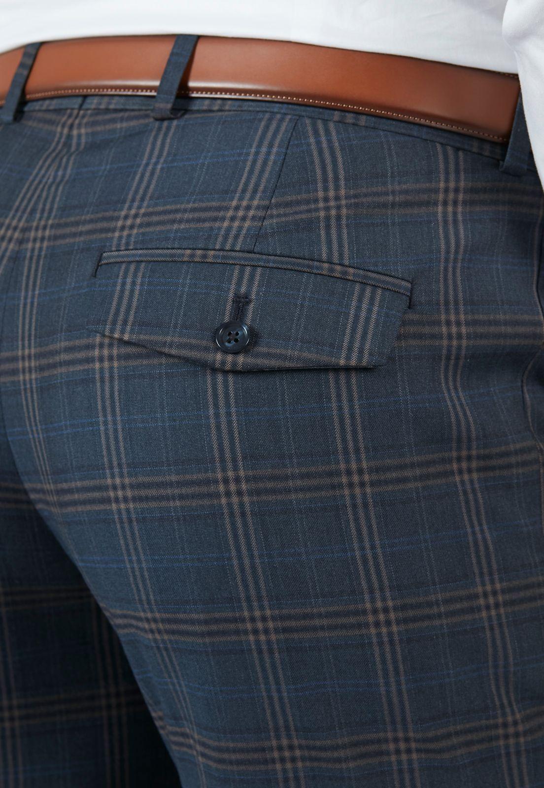 Pantalón formal a cuadros navy-2
