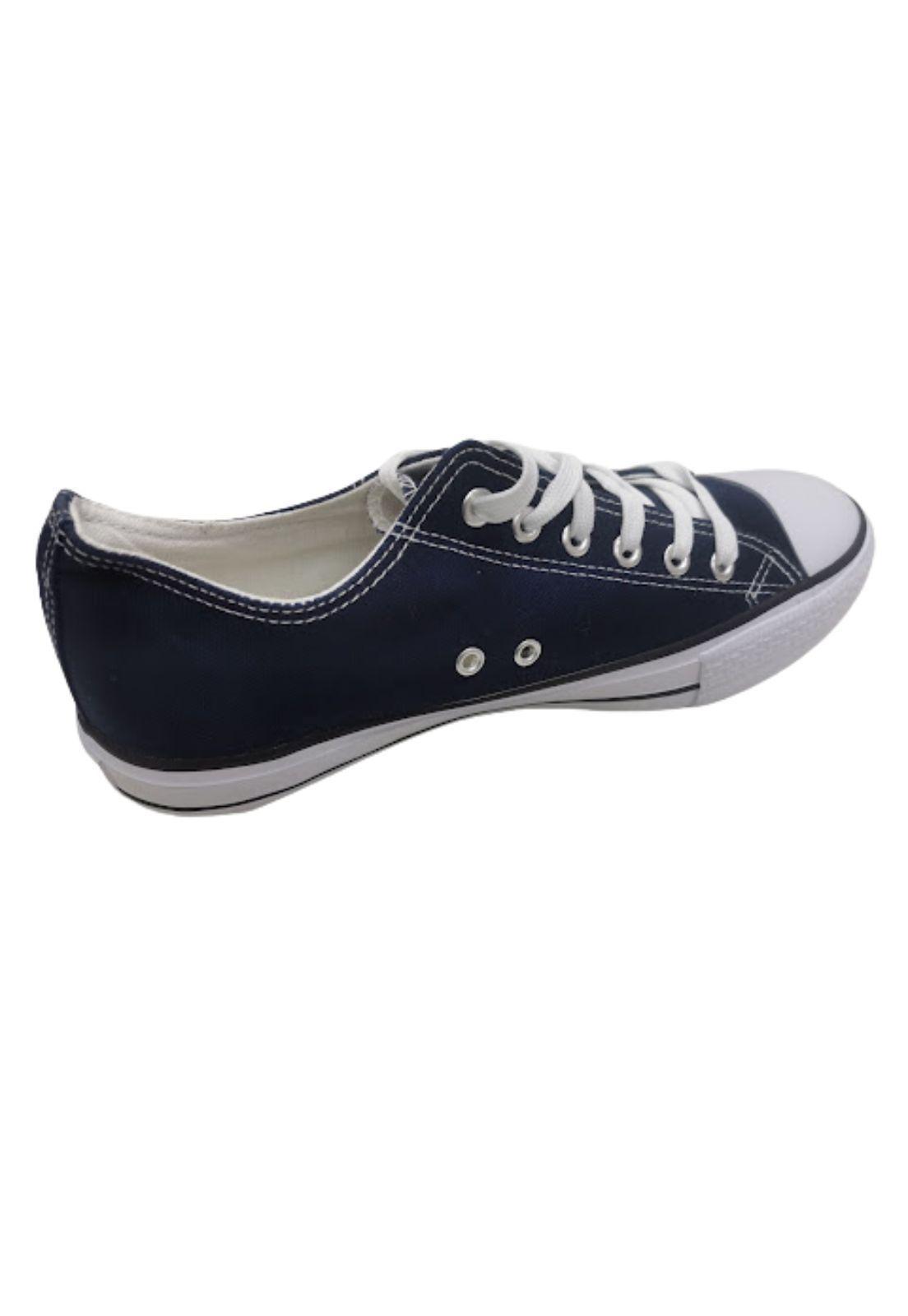 Zapatillas Urbanas Lona Azul-1