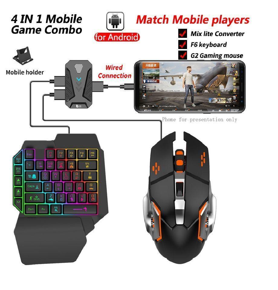 Teclado de Juegos Combo 4 En 1 Móviles Android & IOS-3