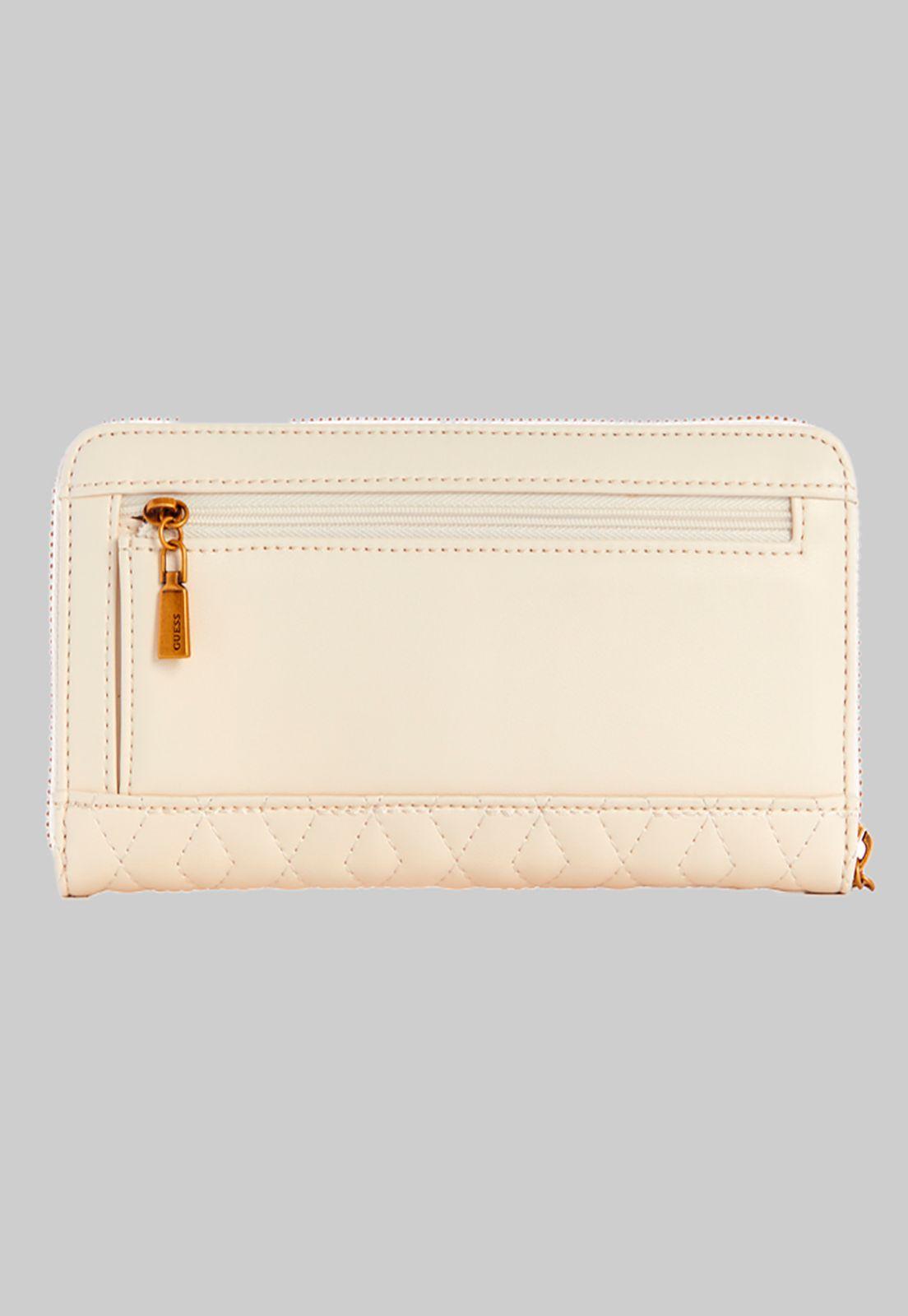 Billetera Katey Large Zip Around Ivo Crema Guess-1