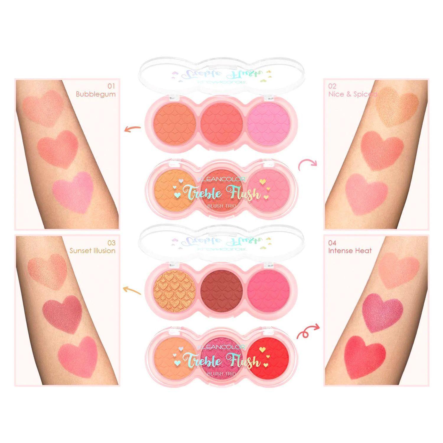 Paleta Trío de Rubor "Treble Flush" Bubblegum KleanColor-2