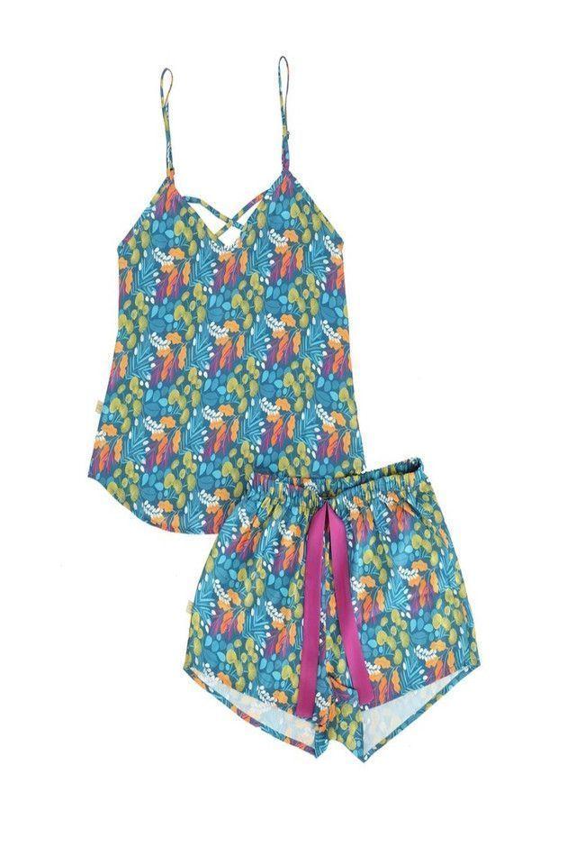 Pijama Set Azul Santorini M-0