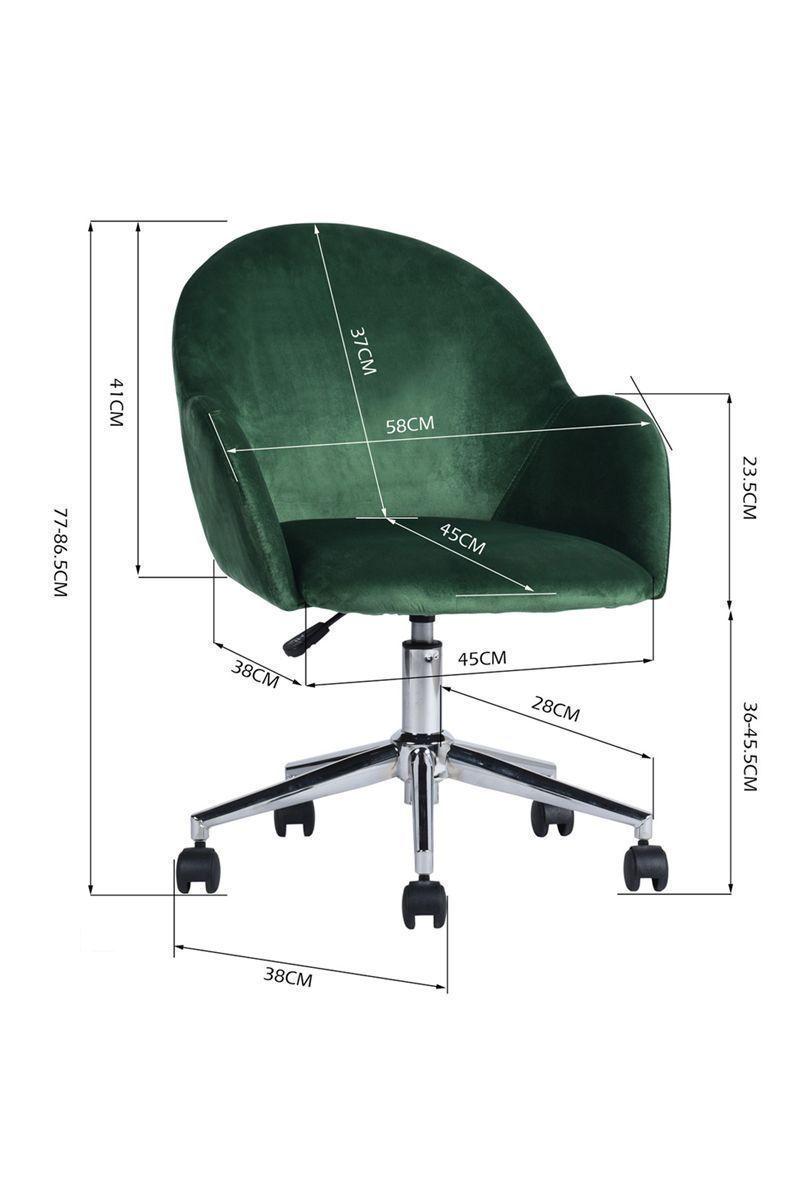 Silla Chiozza Oficina Terciopelo Verde-2