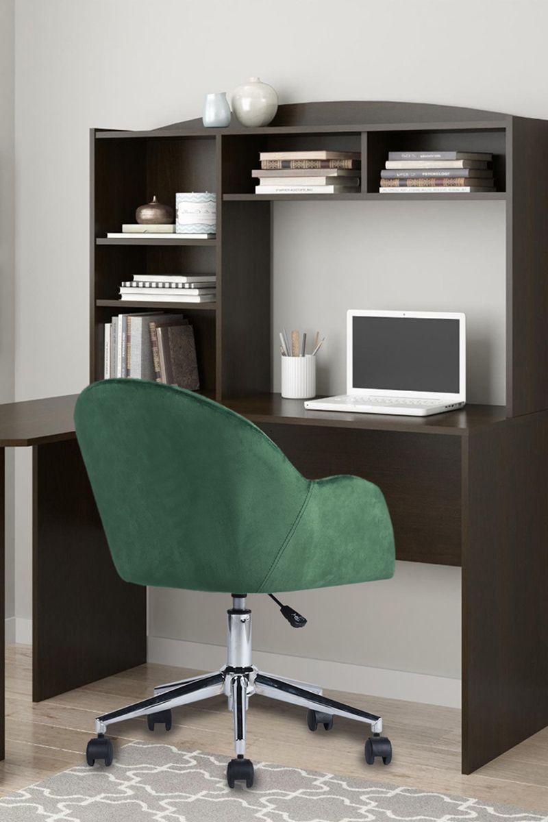 Silla Chiozza Oficina Terciopelo Verde-5