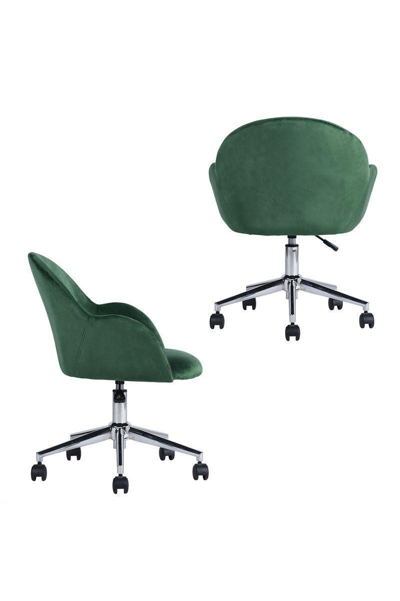 Silla Chiozza Oficina Terciopelo Verde-3