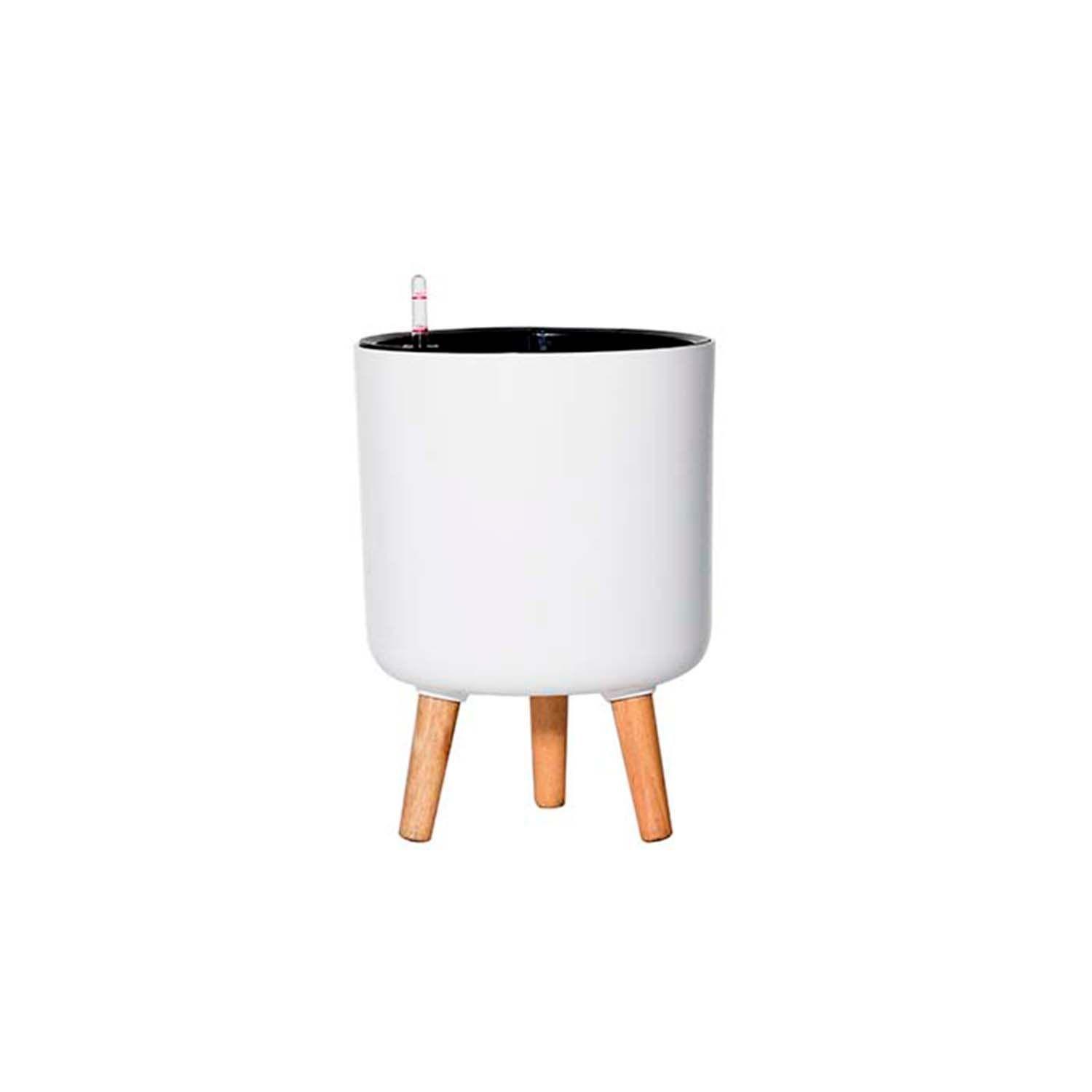 Macetero Autorregante Estilo Nórdico 27cm Blanco-0